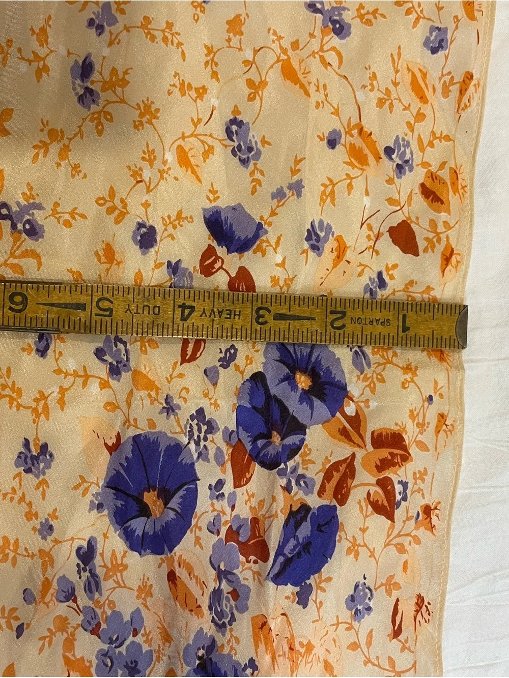 Vintage Oscar de la Renta 100% Silk Floral Scarf Japan Long Skinny Oblong